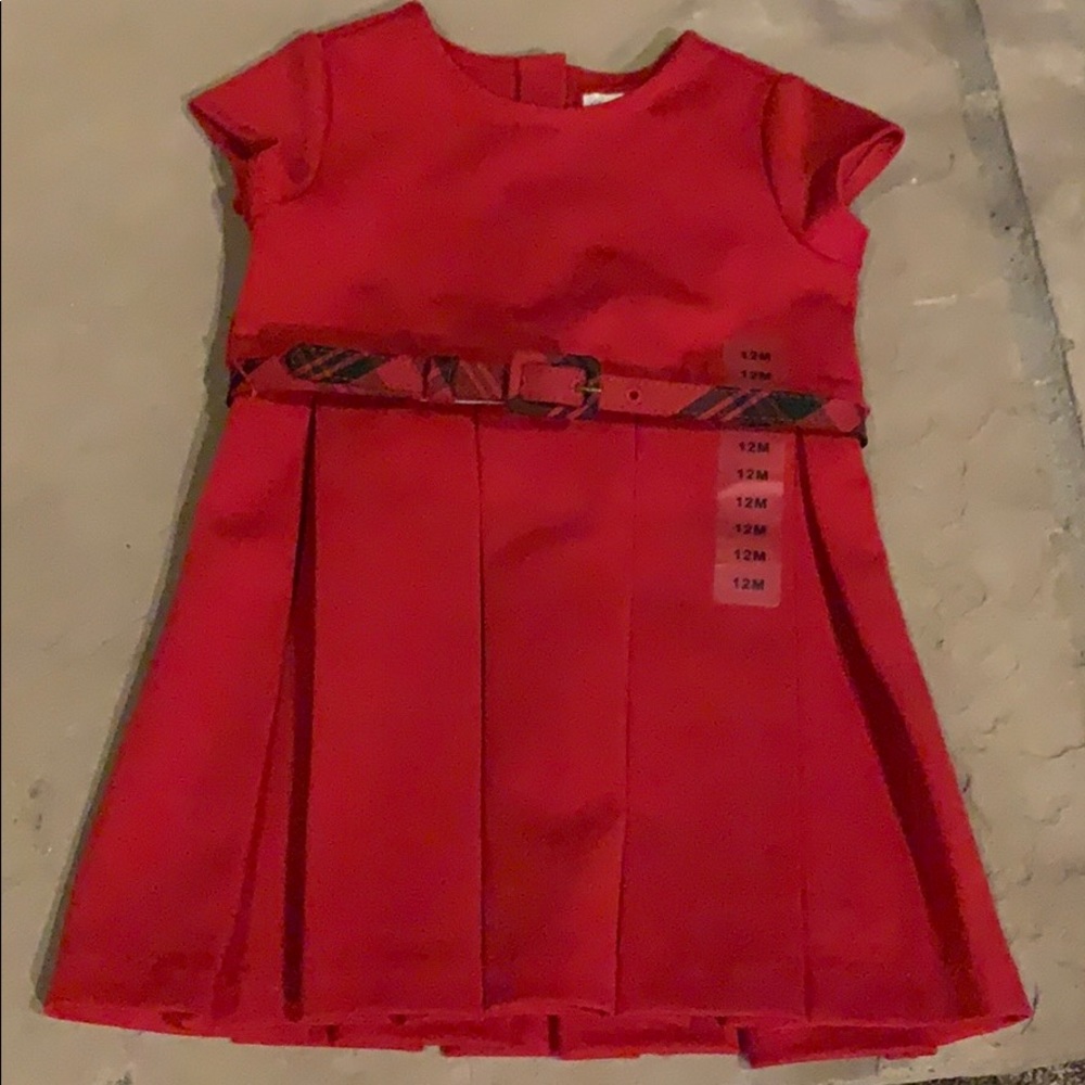 NWT Ralph Lauren 12M Girls Red Dress